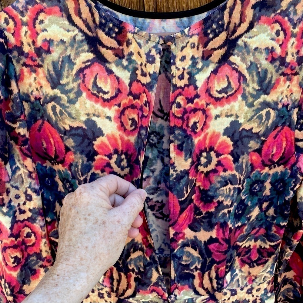Sam & Lavi by Anthropologie 100% Rayon long sleeve lightweight dress Size M NWT - Picture 11 of 13